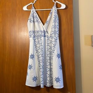 Low back white dress